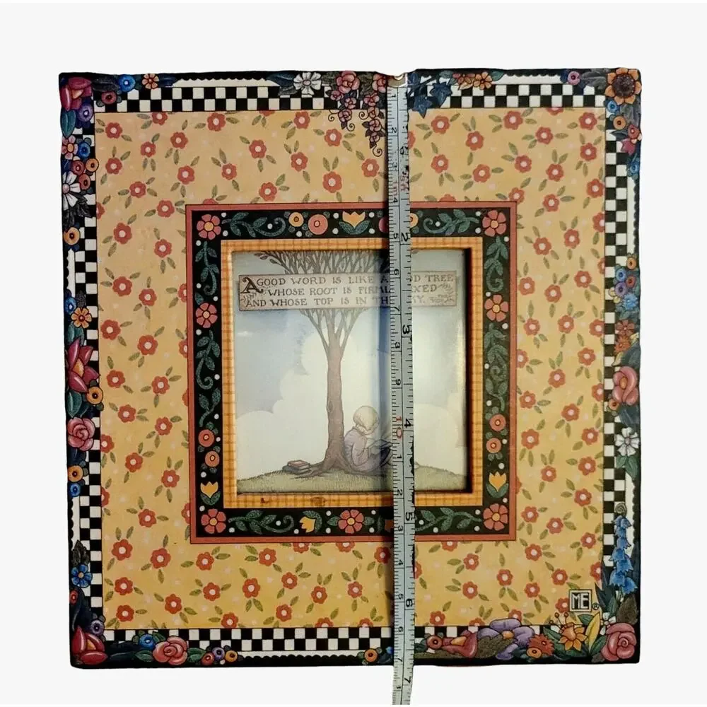 VINTAGE 1997 MARY ENGELBREIT GOOD WORD PAPER PICTURE PHOTO FRAME